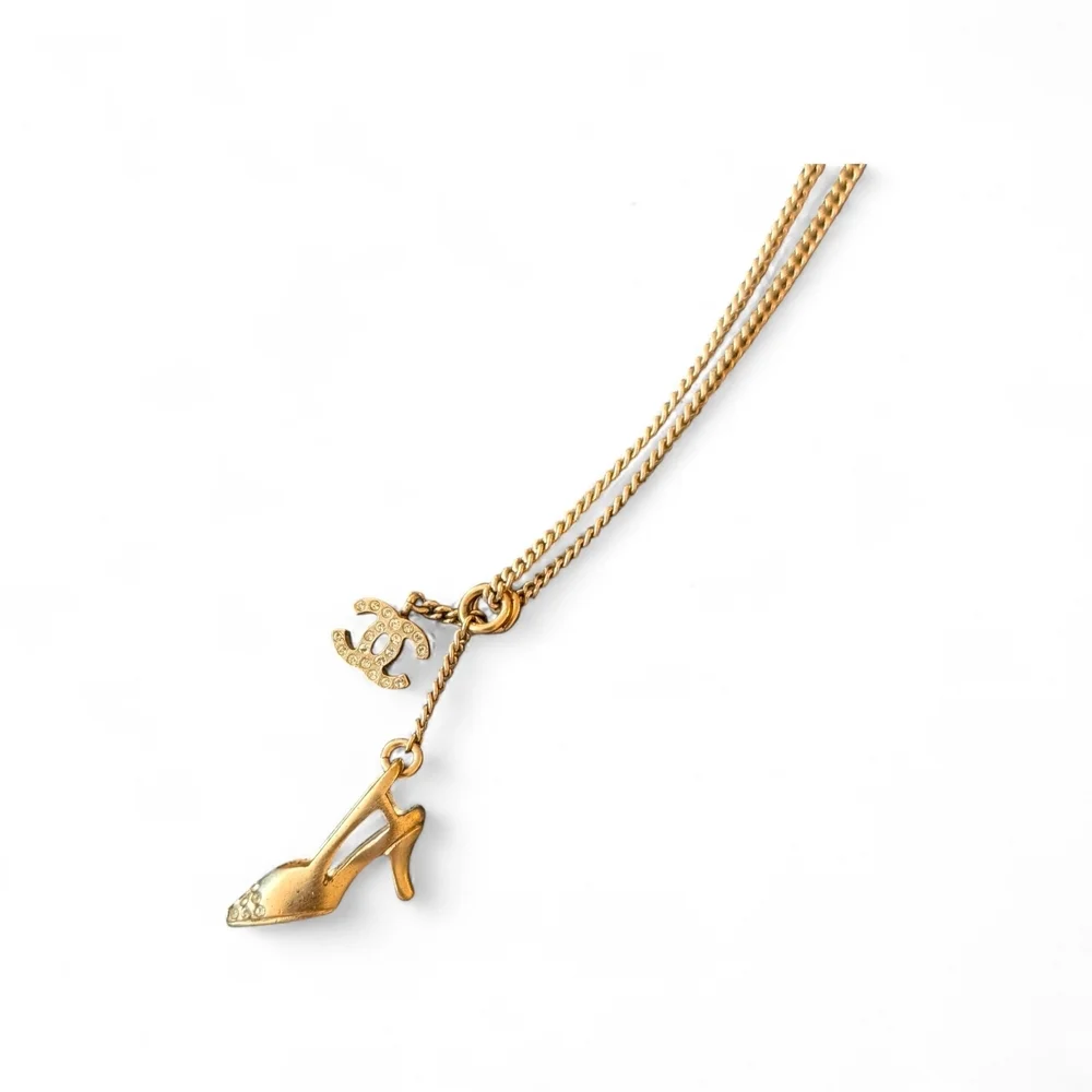 Chanel 05A Vintage Necklace High Heel CC Charm Karl Lagerfeld Archive Authentic
